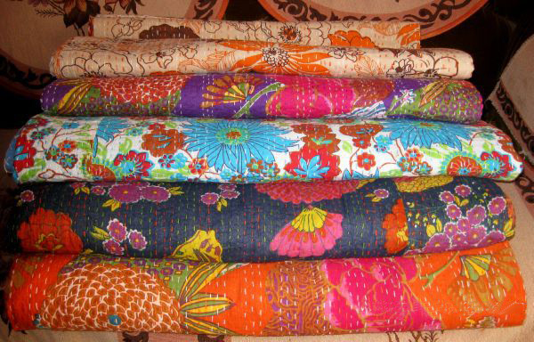 vintage kantha quilts